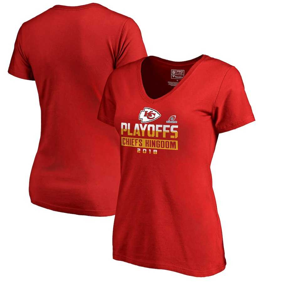 Women Chiefs Red 2018 NFL Playoffs Chiefs Kingdom T-Shirt,We sell and wholesale Women Chiefs Red 2018 NFL Playoffs Chiefs Kingdom T-Shirt on line form chian!